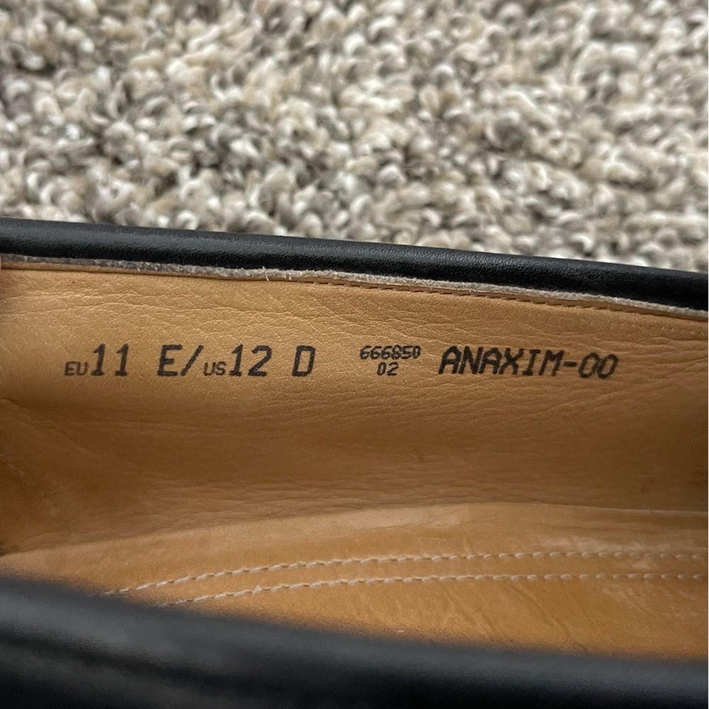 Men’s Bally Switzerland Anaxim Black Leather Loafers Size 12 - Picture 6 of 8
